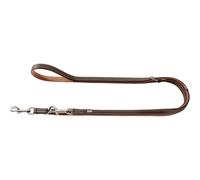 HUNTER PORTO Adjustable Dog Lead Premium Leather Vegetable-Environmentally Sustainable 1.5/200 cm Dark Brown/Cognac