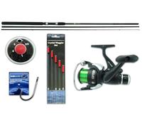 Hunter Pro 11ft Carbo-X Float Fishing Kit: Carbon Match Rod & HP40R Reel | 3-Piece 220g Responsive Blank, Brushed Aluminium Reel Mounts, 5-Piece Waggler Floats, Non-Toxic Shot Selection, Eyed Hooks
