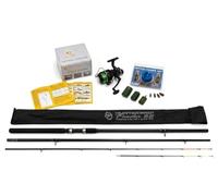 Hunter Pro 11ft Feeder Fishing Rod & HP50R Reel Combo - 3pc Composite Rod with Twin Hi-Viz Tips & Rear Drag Reel - Complete Coarse & Match Fishing Set for Lakes & Rivers