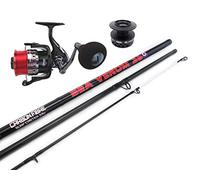 Hunter Pro 12 ft Carbon Surf Beach Caster Rod and VORTECH 8000 Sea Fishing Reel with Spare Spool and Line