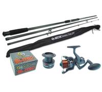 Hunter Pro 12 ft SLR Carbon Carp Rod and SLR60 Bait Runner Reel: 2.75 lb Test Curve 3-Piece Specimen Rod with Spare Spool