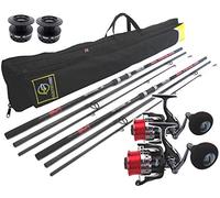Hunter Pro 2 X 12ft Carbon Surf Beach Caster, Reel and Holdall. British Made.