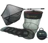 Hunter Pro 3m Keep Net with Stink Bag & Bank Stick plus Large 28" Folding Specimen Landing Net