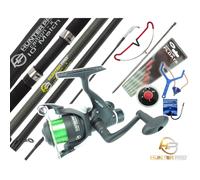 Hunter Pro Complete Starter Fishing Kit. Carbon Fishing Rod Reel Tackle Set Rod Rest