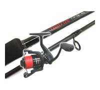 Hunter Pro FLEX-REV-COMBO: 2.7m Carbon Fibre Spinning Rod + Revolver 30 Reel with 20lb Braid, 5+1 Bearings, Lure Clip, EVA Handle