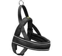 Hunter Racing Norwegian harness for dogs, nylon, reflective, coat-friendly, Black, S
