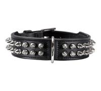 HUNTER Rambo Genuine Cow Leather Collar, 55/41 x 49 cm, X-Small, Black/Nappa Black