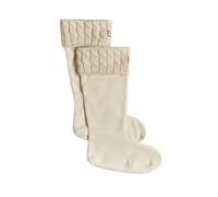 Hunter Recycled Mini Cable Sock Tall Unisex - White - 39-42 EU
