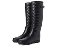 Hunter Refined Tall Vertical Quilt Boot, Black, 7 UK