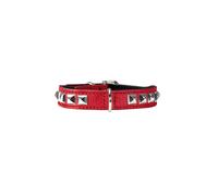 HUNTER Rocky Petit Nickel Collar, 30/23 x 27 cm, Small, Nappa Red/Black