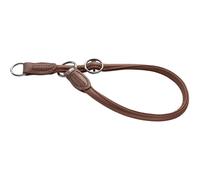 HUNTER Round and Soft Nickel Training Collar with Stop, 45 x 10 cm, X-Small, Nappa Brown