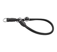 HUNTER Round and Soft Nickel Training Collar with Stop, 60 cm x 10 mm, Large, Nappa Black