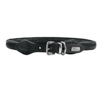 HUNTER Round & Soft Canadian UP Dog Collar Colour: Black, Soft, Supple Leather, Classic, Fur-friendly, Round Stitched, Sustainable, Made in Germany, Size: 50