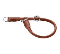 HUNTER Round & Soft Canadian UP Dressage Collar, Colour: Cognac, Soft, Supple Leather, Stitched Round-Stitted, Gentle on Fur, Sustainable, Made in Germany, Size: L