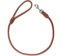 HUNTER Round & Soft Canadian Up Lead Cognac Size 10/100 | Cowhide leather, with hand strap, rounded, made in Germany, colour: cognac, size: 10/100