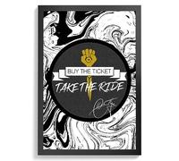 Hunter S. Thompson quote | buy the ticket, take the ride | Framed photo print | pre signed | pro lustre paper | size: A4 (21 x 29.7 cm)