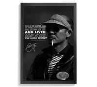 Hunter S. Thompson quote | who is the happier man | Framed photo print | pre signed | pro lustre paper | size: A4 (21 x 29.7 cm)
