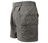 Hunter Safari Shorts for Men, Professional 100% Cotton Cargo, Olive, 34