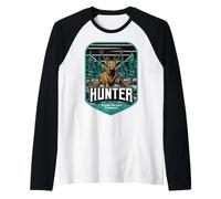 Hunter Saying Track Target Triumph Hunting Outdoor Wild Raglan Baseball Tee
