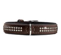 Hunter Softie Deluxe Nubuck Leather Dog Collar, Size 35, Brown