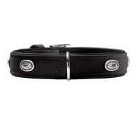 HUNTER Softie Stone Art-Nubuk Nickel Collar, 50/36 x 44 cm, Small, Black/Nappa Black