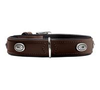 HUNTER Softie Stone Art-Nubuk Nickel Collar, 55/42 x 50 cm, Medium, Brown/Nappa Black