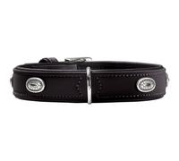 HUNTER Softie Stone Art-Nubuk Nickel Collar, 60/46 x 53 cm, Large, Black/Nappa Black