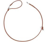 HUNTER Soho Round Mini Adjustable Dog Lead | Cowhide leather, adjustable to 3 different positions, soft and supple, for small dogs, made in Germany, colour: cognac