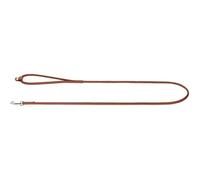 HUNTER SOHO Round Mini Dog Lead Cognac Cowhide with Hand Strap Soft & Smooth Lightweight and Robust for Small Dogs and Puppies Made in Germany Size: 6/140