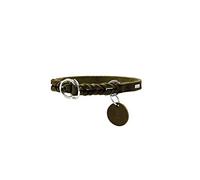 HUNTER SOLID EDUCATION training collar for dogs, leather, soft, non-slip, 50 (M), olive