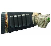 Hunter Specialties BUTT STOCK SHELL HOLDER SHOTGUN - Elastic construction firmly grips the stock, Holds 5 shells