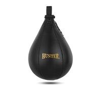 HUNTER SpeedKills PU Leather Speed Bag - Lightweight Latex Bladder, Fast Rebound Training Speedball for Boxing, MMA & Fitness (Black, Large 10.5" x 7")
