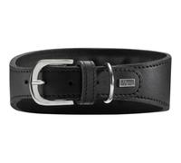 HUNTER SUPER SOFT LEATHER GREYHOUND COLLAR PADDED 52 (M) BLACK
