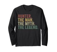 Hunter The Man The Myth The Legend Funny Outdoor Hunting Long Sleeve T-Shirt