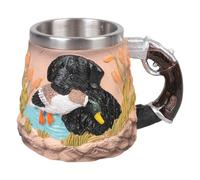Hunter Themed Resin Coffee Mug Dog and Duck Pattern Drink Cup with Handle Ceramic Cup for Gift or Everyday Use