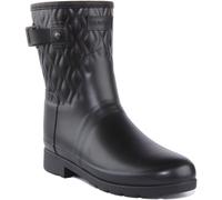 Hunter Tickle Quilt Reflective Short Womens Boots Black UK 3 - 8