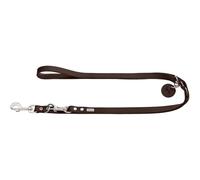 HUNTER Training leash, 13/200 Soft genuine cow leather, dark brown