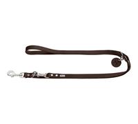 HUNTER Training leash, 20/200 Soft genuine cow leather, dark brown