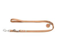 HUNTER Training leash, 20/200 Soft genuine cow leather, tan | Leather, 3-way adjustable, key ring, made in Germany, colour: natural, size: 20/200