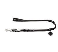 HUNTER Training leash Solid Education, 13/200 Soft genuine cow leather, black