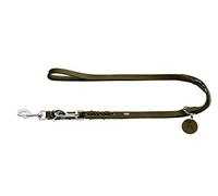 HUNTER Training leash Solid Education, 13/250 67318 Soft genuine cow leather, olive