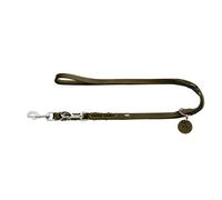 HUNTER Training leash Solid Education, 13/250 67318 Soft genuine cow leather, olive