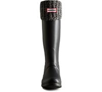 Hunter UAS3417RPY-GZB Waffle Tall Welly Boots Unisex Socks In Black Grey M - L
