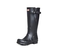 (Black, 7 (Adults')) Hunter Original Side Adjustable Rubber Men's Black Wellington Boots