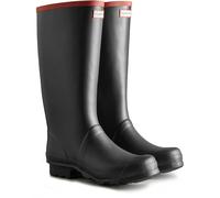 (Black, 10 (Adults')) Hunter Argyll Full Knee Rubber Black Wellington Boots