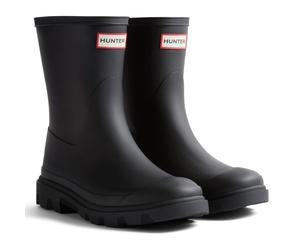 Hunter Unisex Downpour Short Rubber Mens BLACK Wellington Boots - Size UK 11