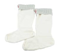 Hunter Unisex Recycled Mini Cable Knit Socks 6-8 UK - White Pale Grey