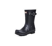 Hunter Mens Original Short Boots - Black Rubber - Size UK 9