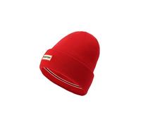 Hunter Unisex's Play Essential Cuff Beanie, Hat with Brand Logo, Comfortable & Warm Accessory, Red, One Size