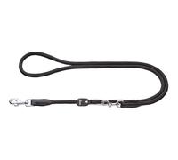 HUNTER Vario Freestyle Dog Lead Colour: Black, Infinitely Adjustable Length, Robust and Non-Slip Rope, Weatherproof and Easy to Clean, Perfect for Everyday Use and Training, Size: 8/260